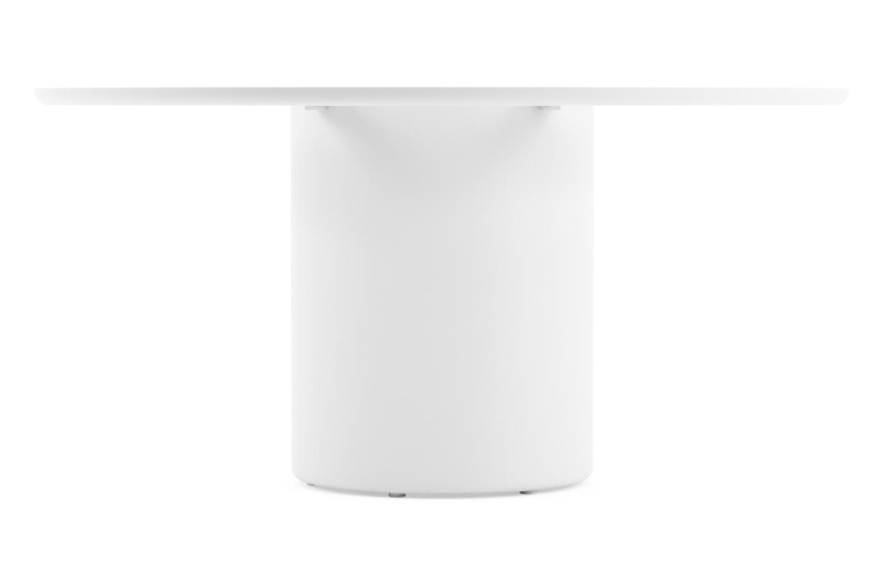 Amico tuintafel rond in wit aluminium en volkeramiek Colorado Dunes - Dia. 148 x H 73.5 cm