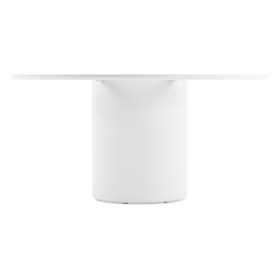 Amico tuintafel rond in wit aluminium en volkeramiek Colorado Dunes - Dia. 148 x H 73.5 cm