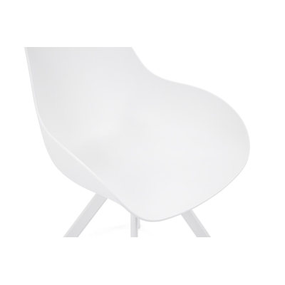 Cesano tuinstoel in wit aluminium en wit kunststof