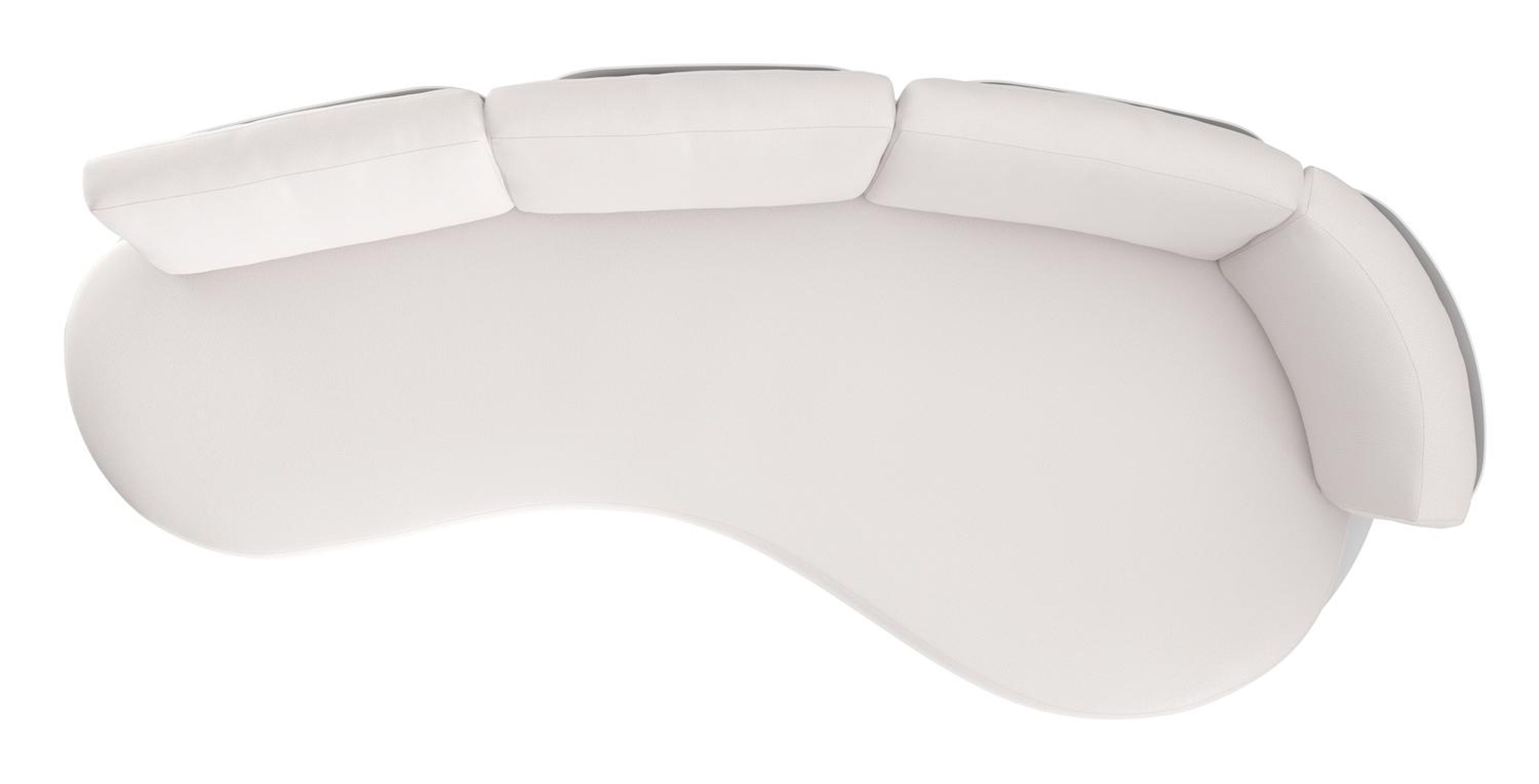 Canapé de jardin Donato en aluminium blanc et coussins en all weather sunbrella® luxe savane whisper