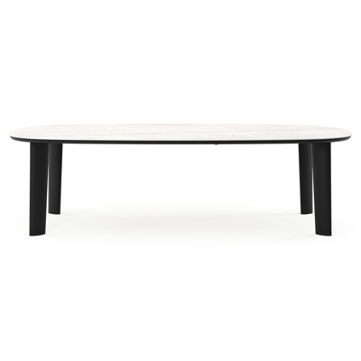 Amico tuintafel bombo xl in zwart aluminium en volkeramiek Taj Mahal - L 270 x B 148 x H 73.5 cm