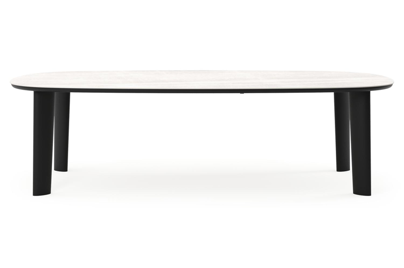 Amico tuintafel bombo xl in zwart aluminium en volkeramiek Taj Mahal - L 270 x B 148 x H 73.5 cm