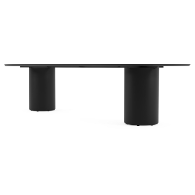 Amico tuintafel bombo in zwart aluminium en volkeramiek Taj Mahal - L 320 x B 130 x H 73.5 cm