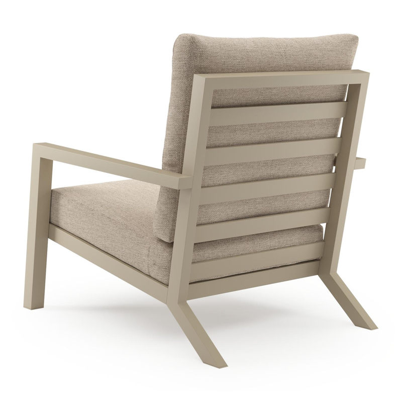 Arnes loungestoel in beige aluminium met rustic weather+ softtouch kussen