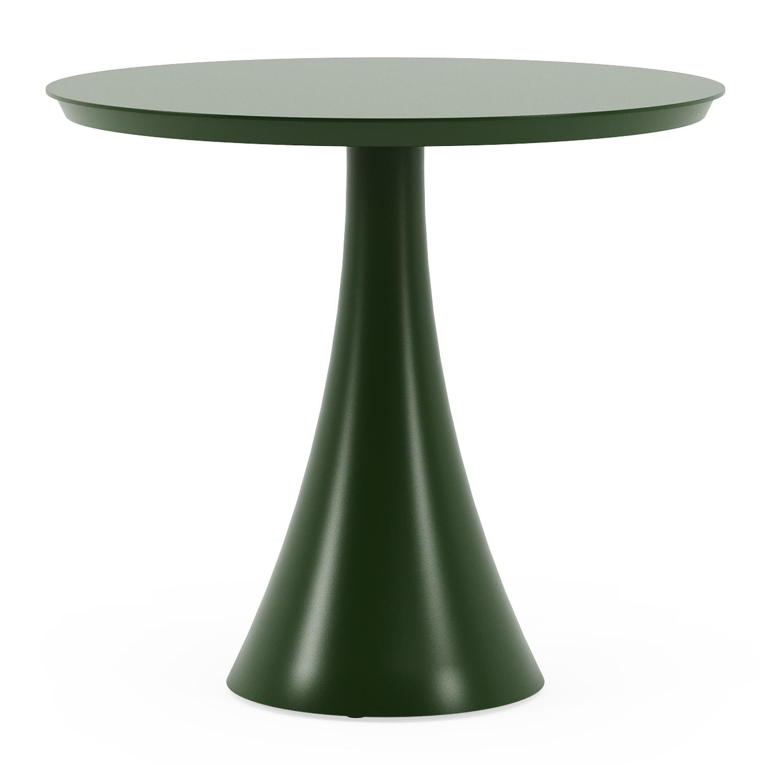 Table de jardin Fano ronde en aluminium vert - Diam. 85 x H 75 cm