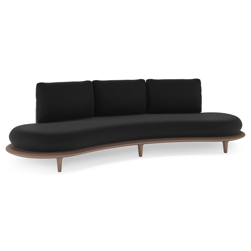 Bomero loungebank in taupe aluminium met lopi baribal all weather sunbrella® luxe kussen
