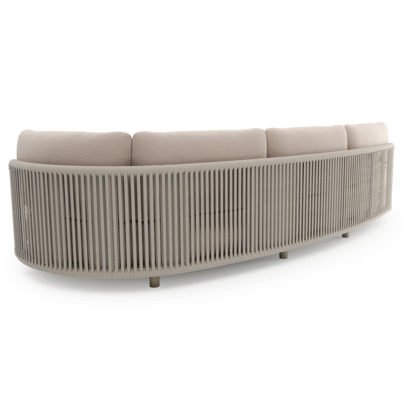 Lomano loungebank in beige aluminium met wander pilat all weather sunbrella® luxe kussen