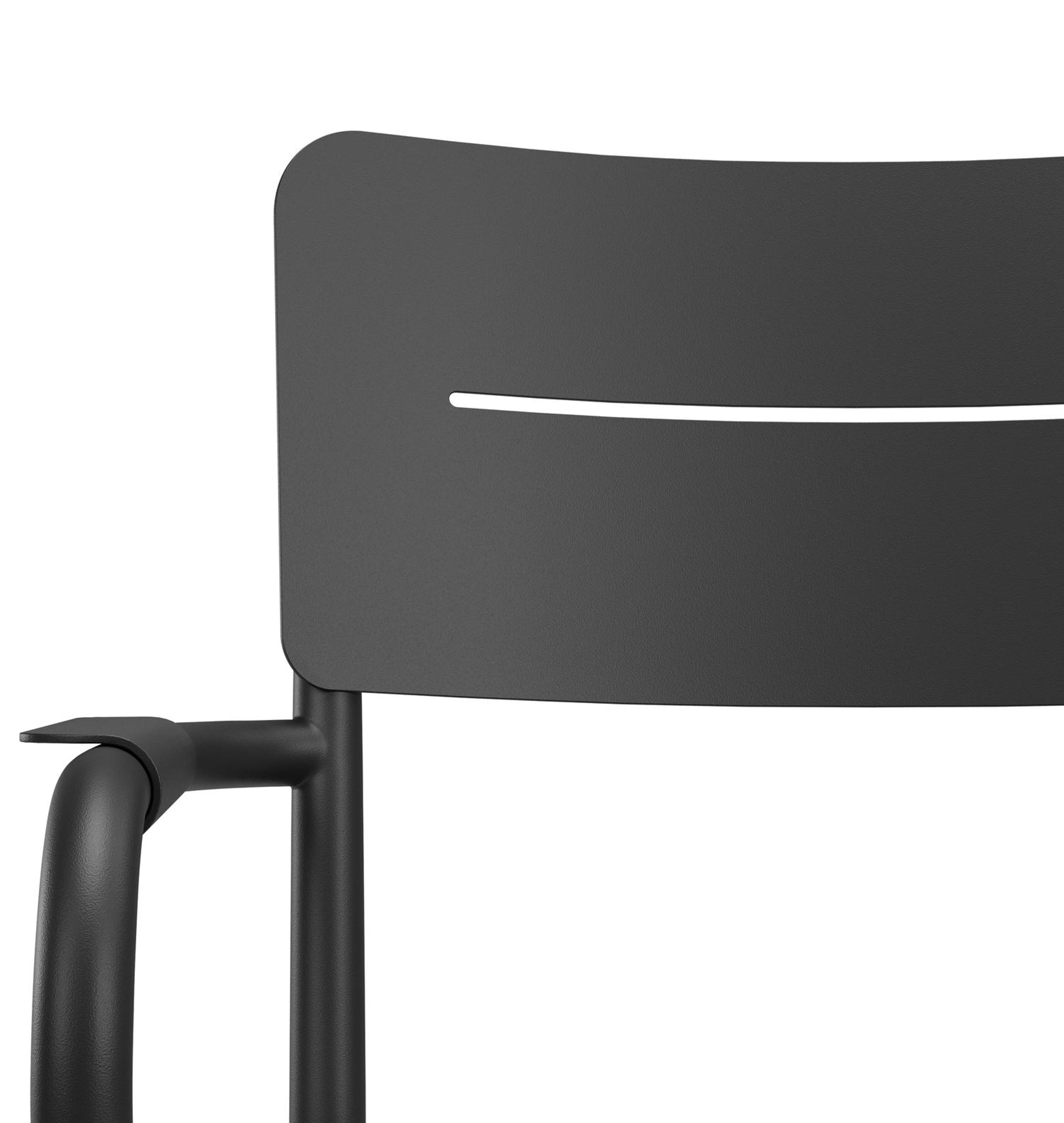 Chaise de jardin Salto en aluminium noir