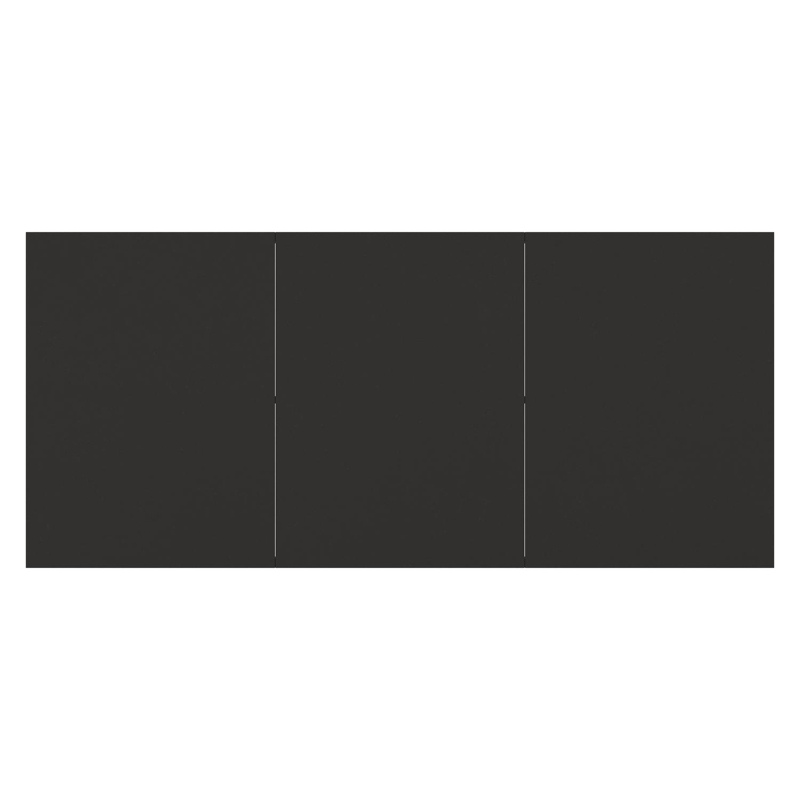 Table de jardin Toma rectangulaire en aluminium noir et sintered stone noir - Lg. 200 x Lrg. 90 x Haut. 73 cm