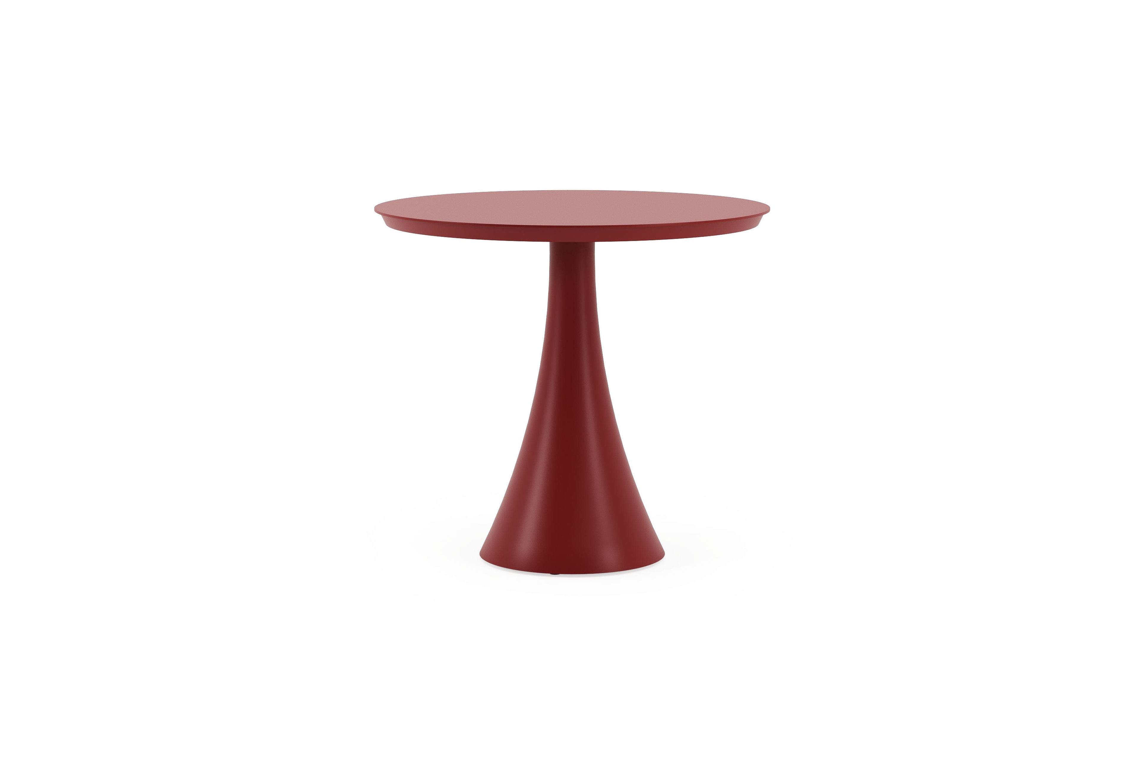 Fano tuintafel rond in ruby aluminium - Dia. 85 x H 75 cm