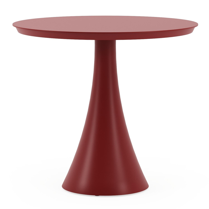 Fano tuintafel rond in ruby aluminium - Dia. 85 x H 75 cm