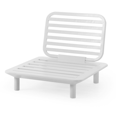 Fauteuil de jardin Fano en aluminium blanc et coussins Weather+ Softtouch