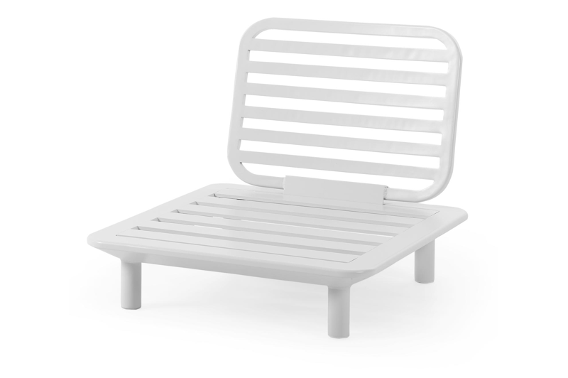 Fauteuil de jardin Fano en aluminium blanc et coussins Weather+ Softtouch