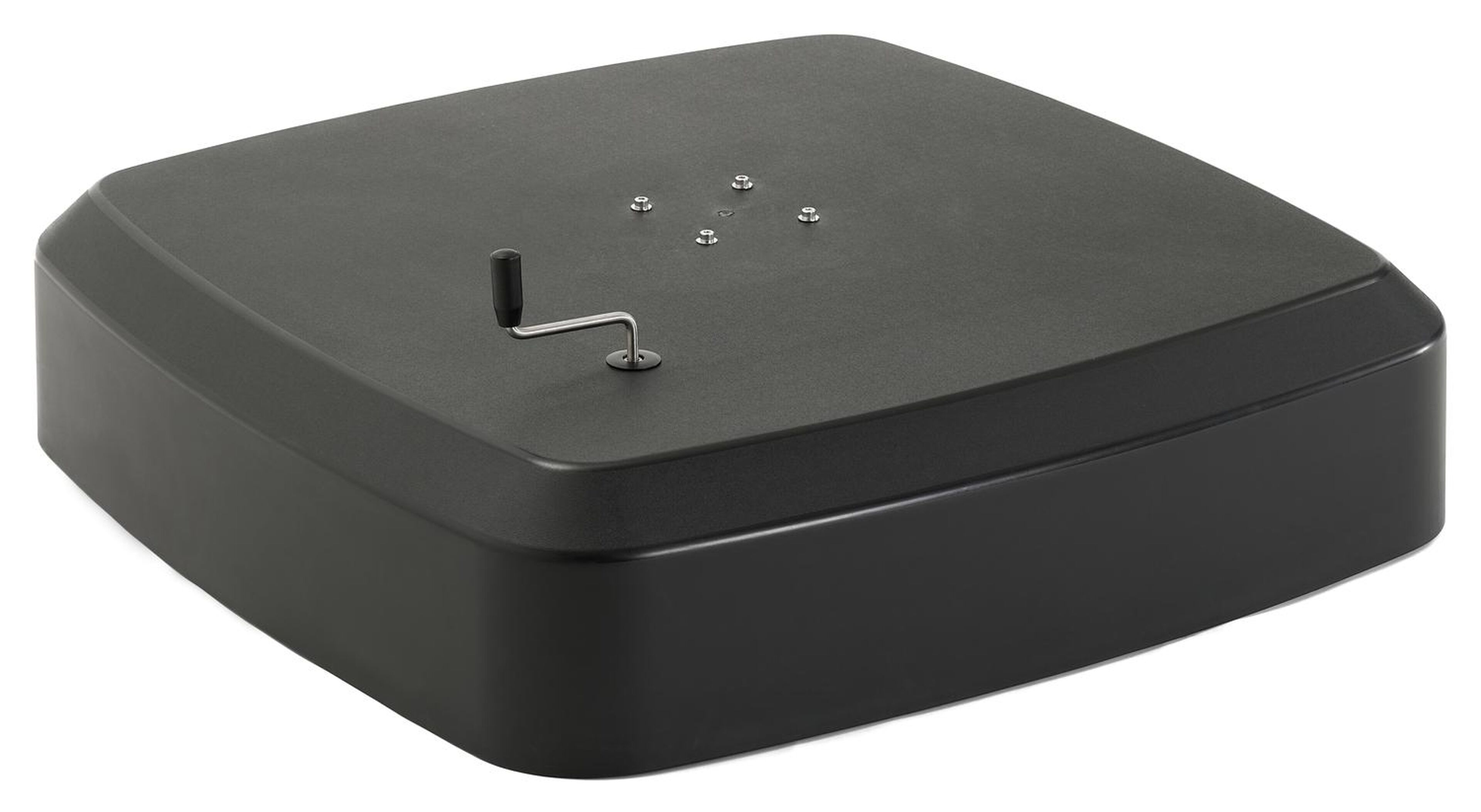 Minore parasolvoet zwart kunststof van 250 kg met wielen