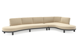 Chaise longue links + 3-zit organisch