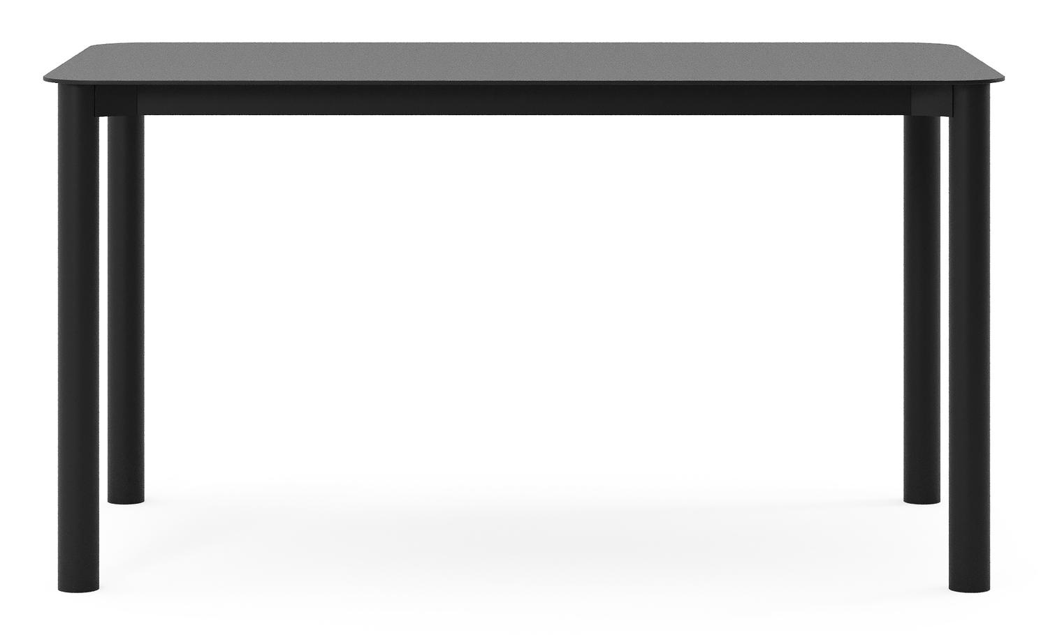 Orso tuintafel rechthoekig afgerond in zwart aluminium - L 140 x B 80 x H 74.5 cm