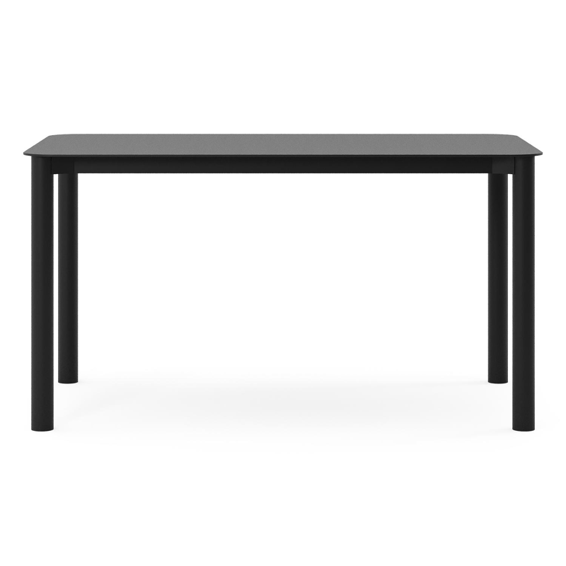 Orso tuintafel rechthoekig afgerond in zwart aluminium - L 140 x B 80 x H 74.5 cm