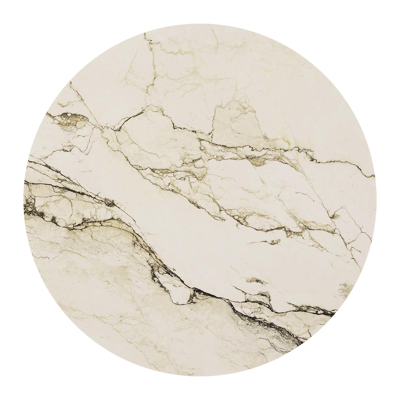 Fano low dining loungetafel in zwart aluminium en volkeramiek colorado dunes - Dia. 85 x H 55 cm