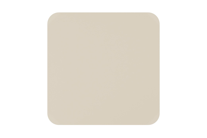 Table de jardin Orso carré arrondi en aluminium beige - Lg. 90 x Lrg. 90 x Haut. 75 cm