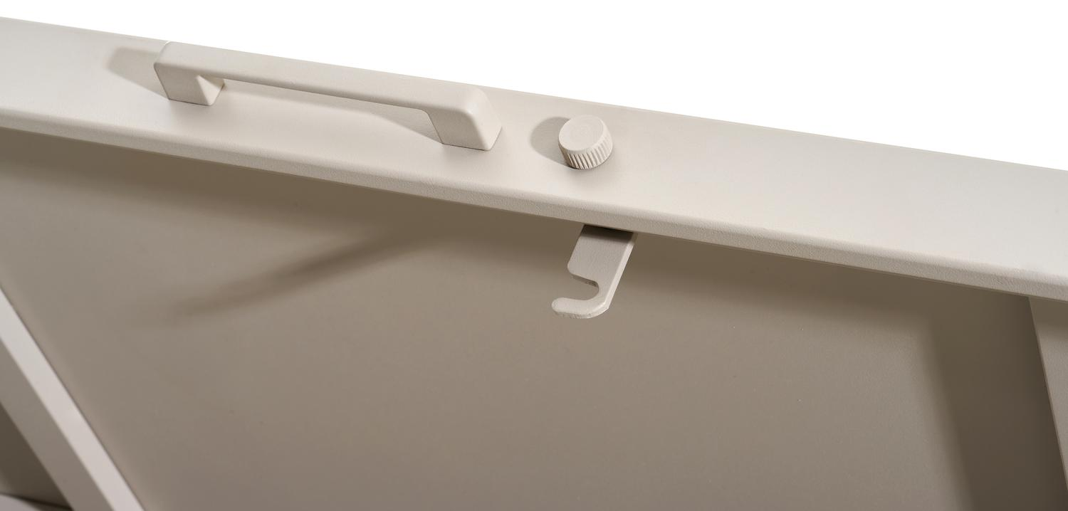 Kussenbox aluminium beige B 164 x D 84 x H 99 cm