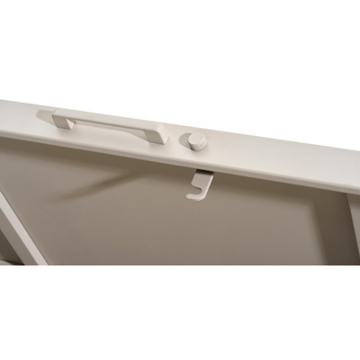 Kussenbox aluminium beige B 164 x D 84 x H 99 cm