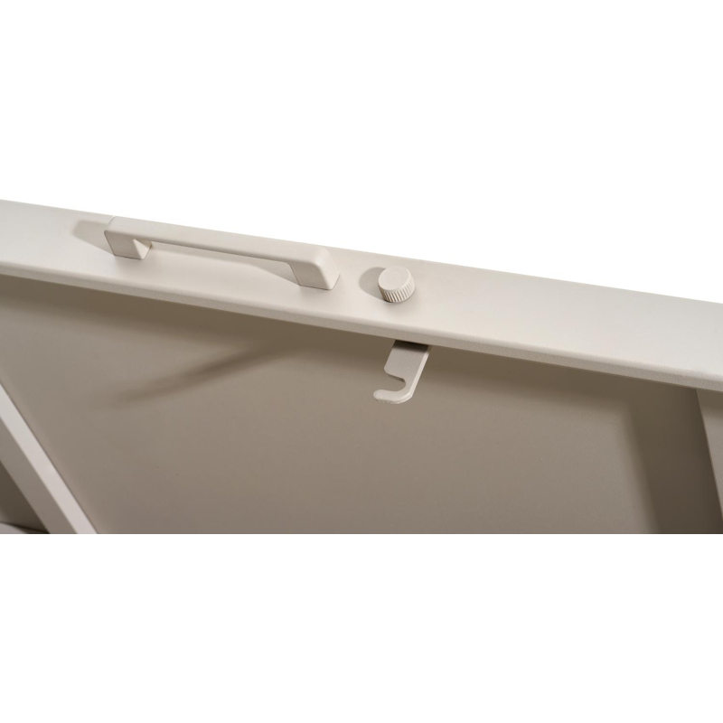 Kussenbox aluminium beige B 164 x D 84 x H 99 cm