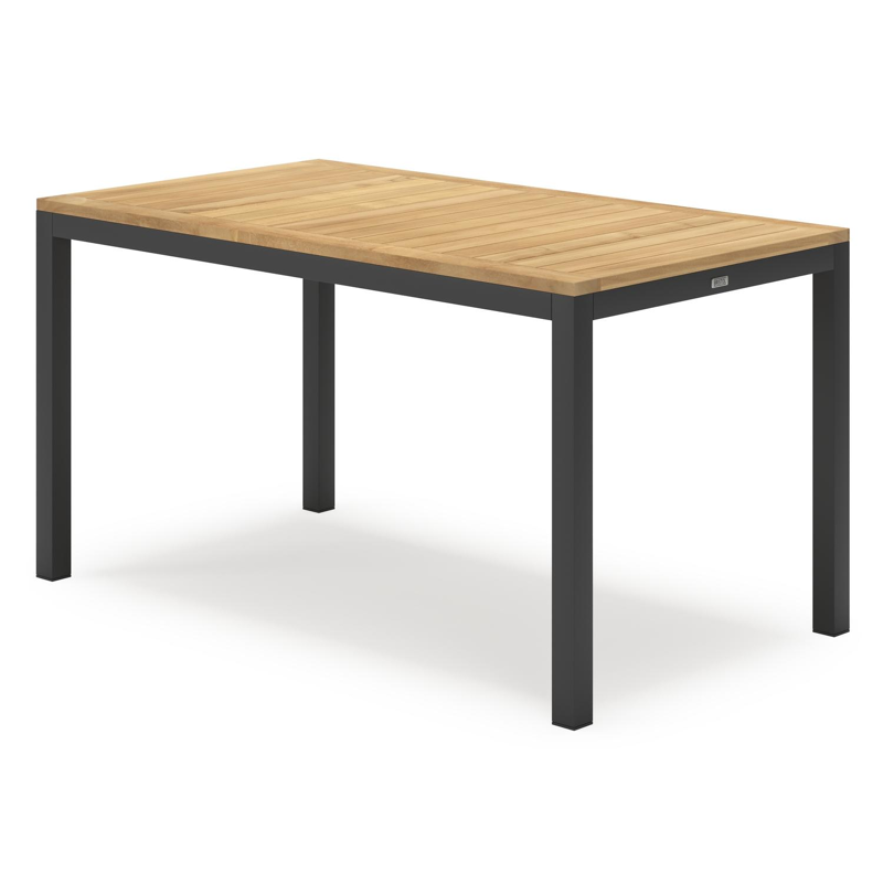 Feltro tuinset in zwart aluminium en teak Natural Finish met 2 Calobra tuinstoelen