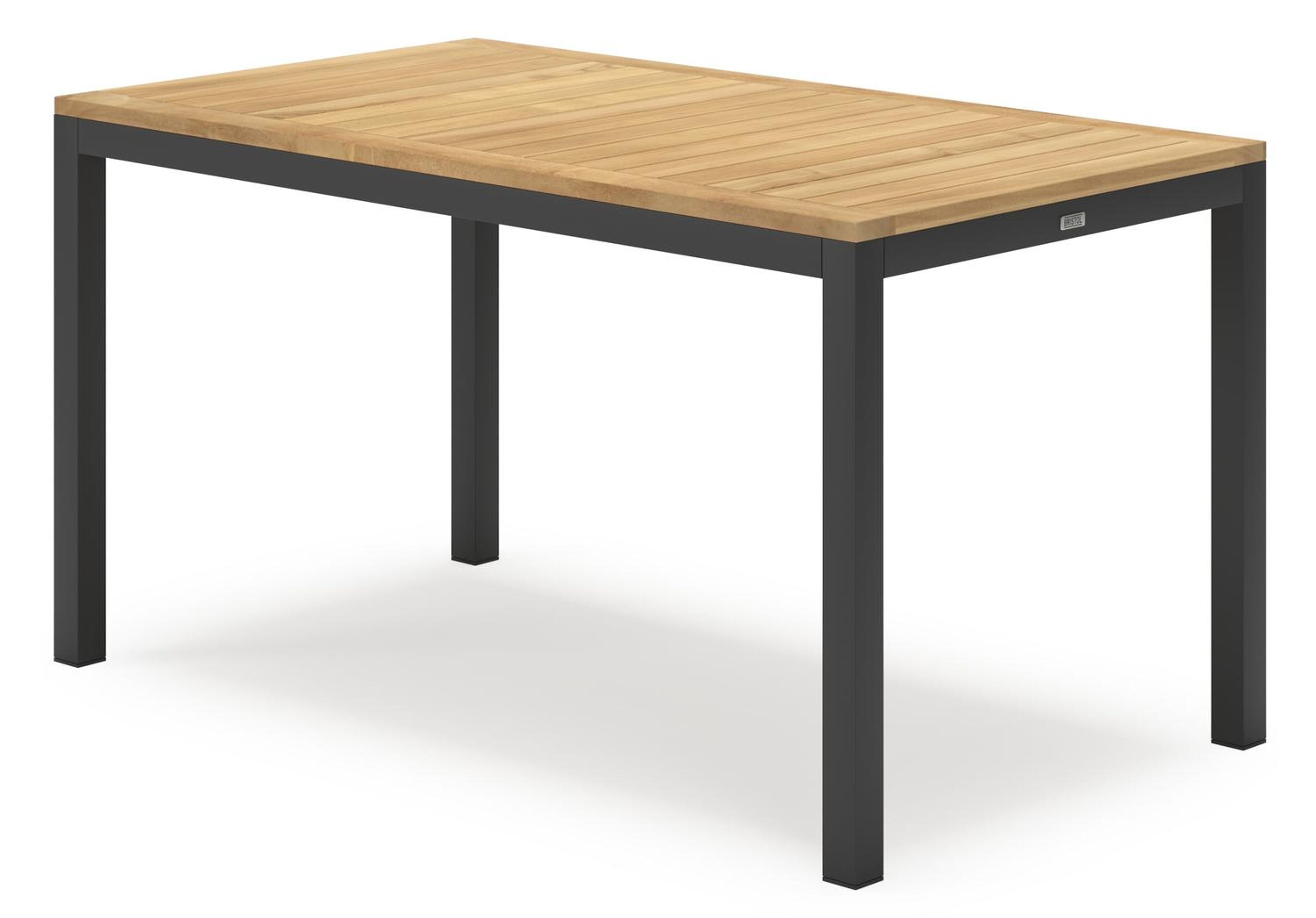 Feltro tuinset in zwart aluminium en teak Natural Finish met 2 Amalfi tuinstoelen