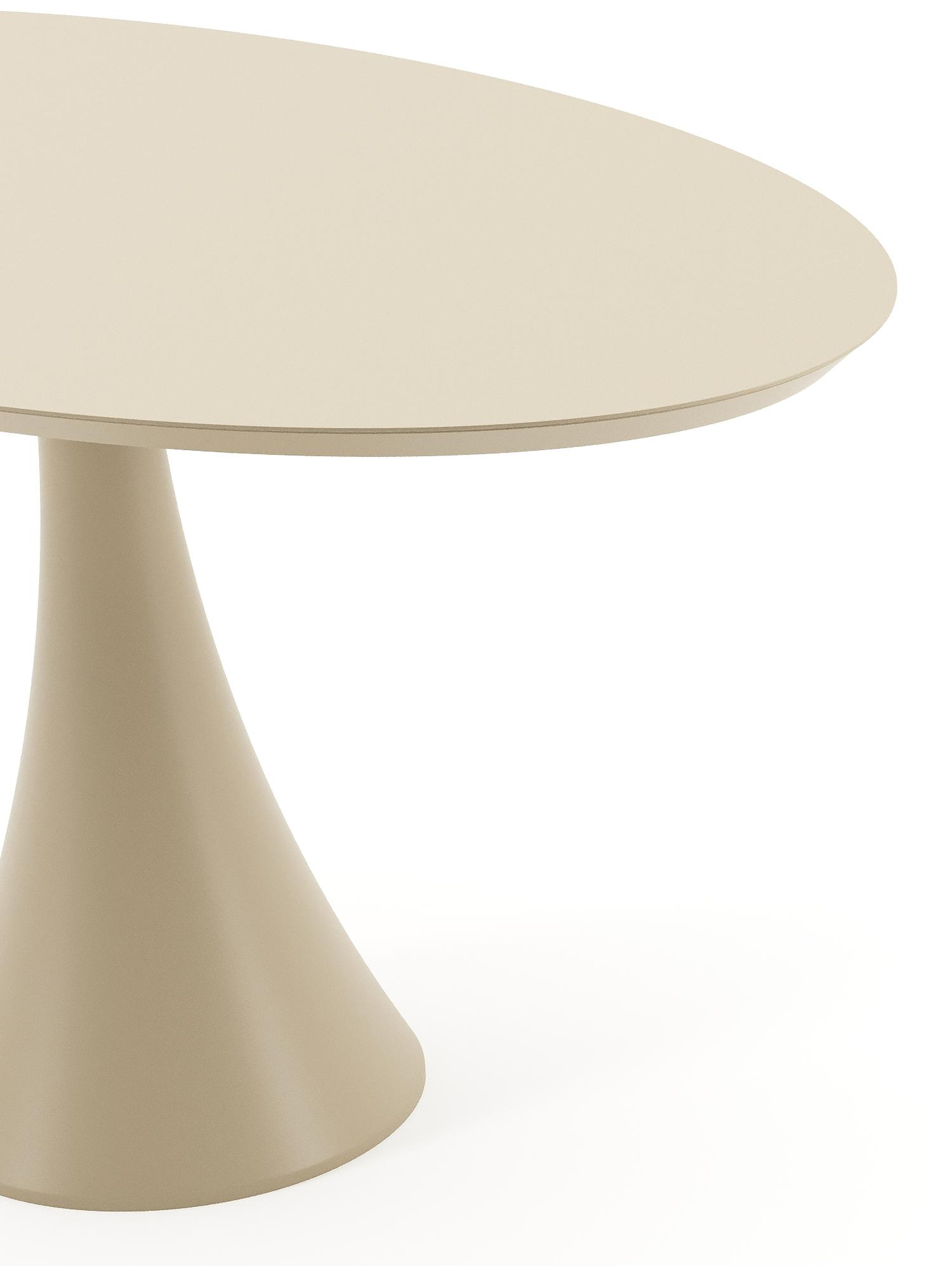 Fano tuintafel ovaal in beige aluminium - L 140 x B 80 x H 75 cm