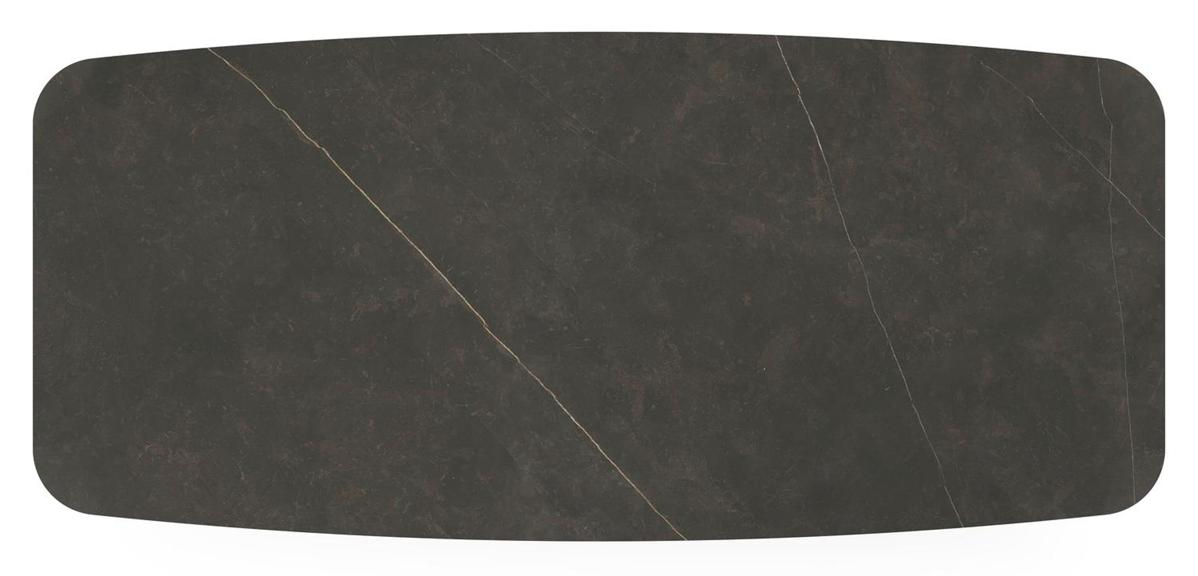 Pagino tuintafel in zwart aluminium en volkeramiek calatorao - L 255 x B 115 x H 74 cm