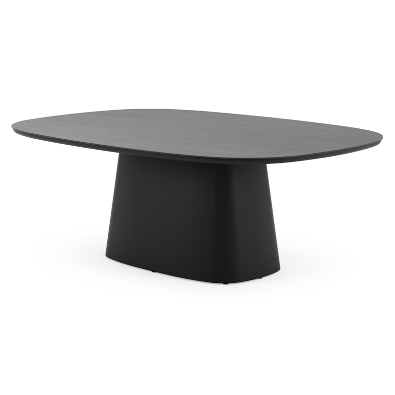 Table de jardin Amico bombo xl en aluminium noir et céramique pleine Basalt Black - Lg. 210 x Lrg. 148 x Haut. 73.5 cm