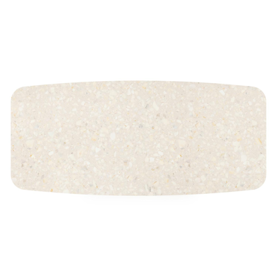 Donato tuintafel bootvorm in zwart aluminium en volkeramiek Retrostone - L 255 x B 115 x H 73 cm