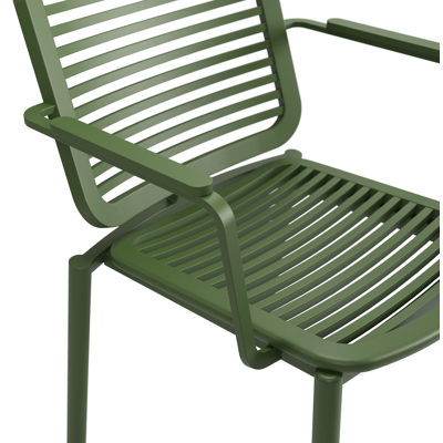 Fano stapelbare tuinstoel in groen aluminium