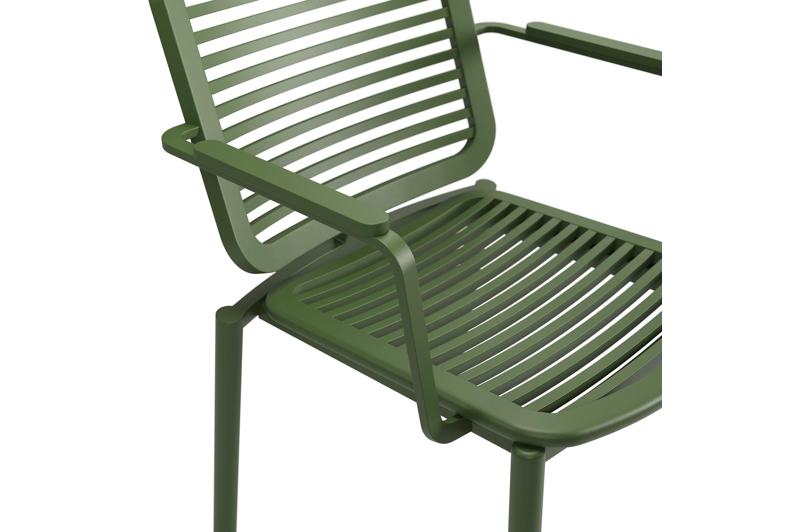 Fano stapelbare tuinstoel in groen aluminium