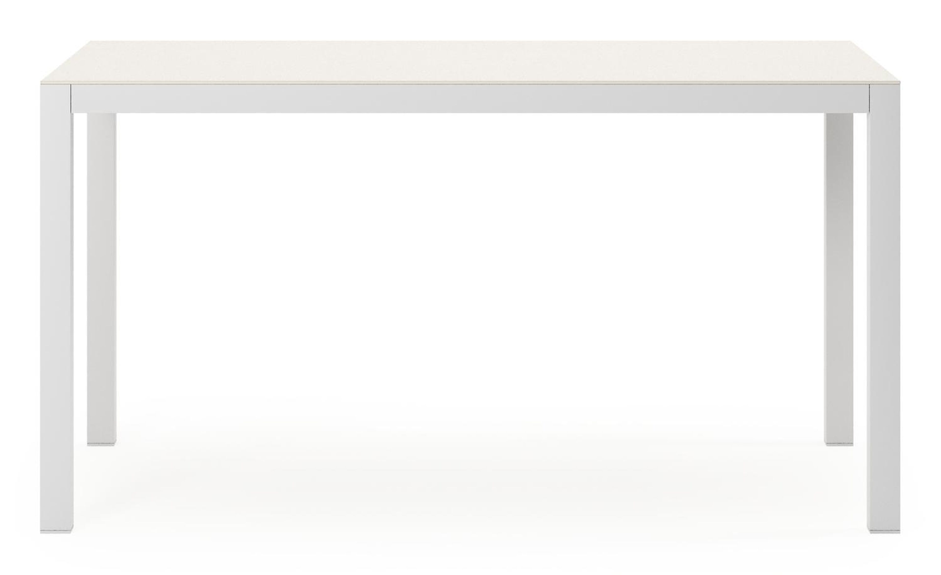 Feltro tuinset in wit aluminium en sintered stone Crema minerale met 2 Calobra tuinstoelen