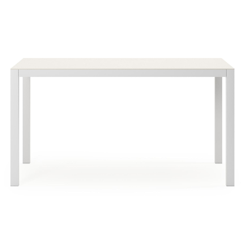 Feltro tuinset in wit aluminium en sintered stone Crema minerale met 2 Cosa tuinstoelen