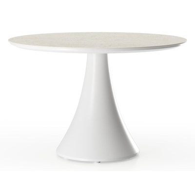 Fano loungetafel in wit aluminium en volkeramiek shilin - Dia. 85 x H 55 cm