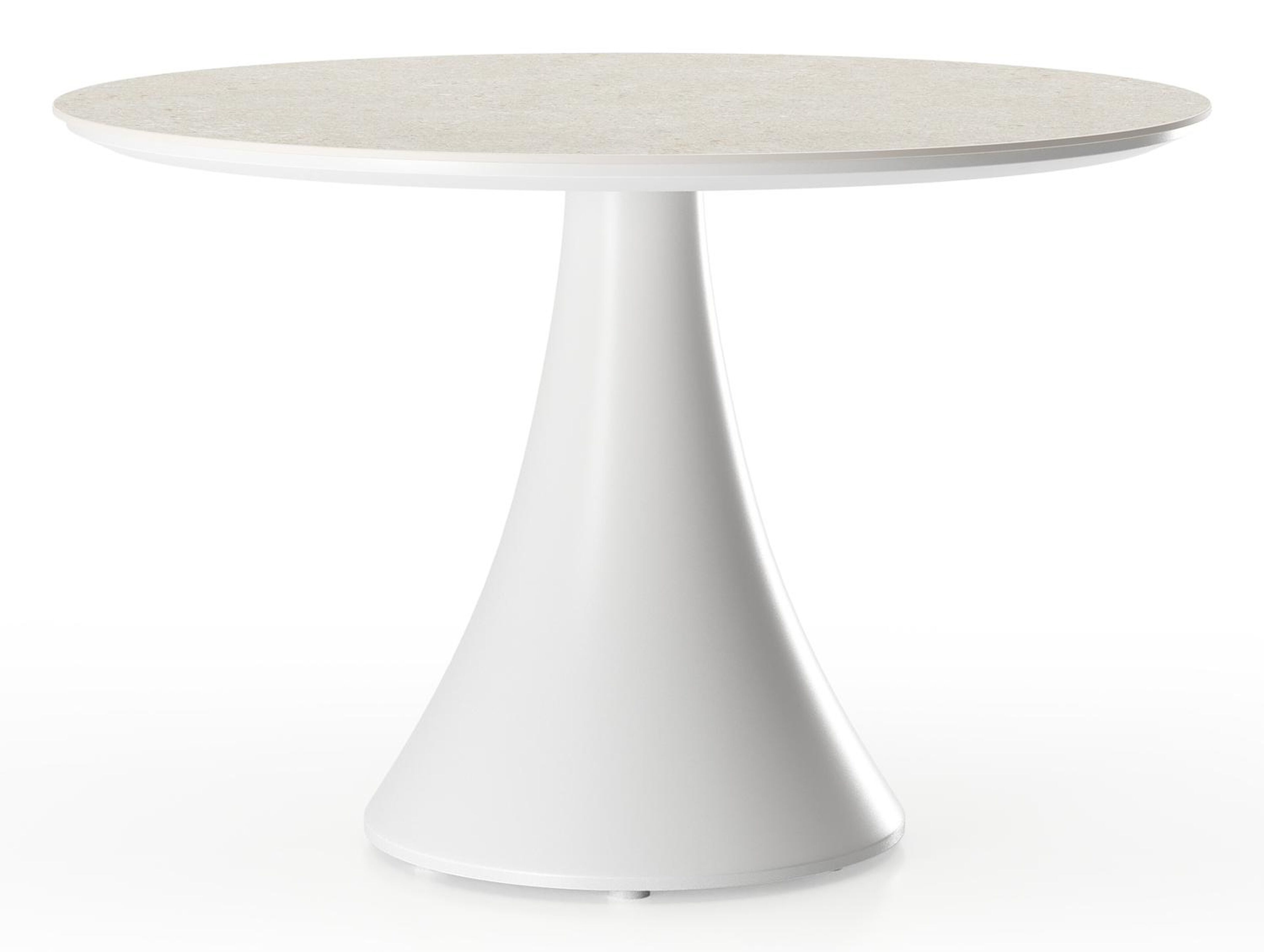 Fano loungetafel in wit aluminium en volkeramiek shilin - Dia. 85 x H 55 cm