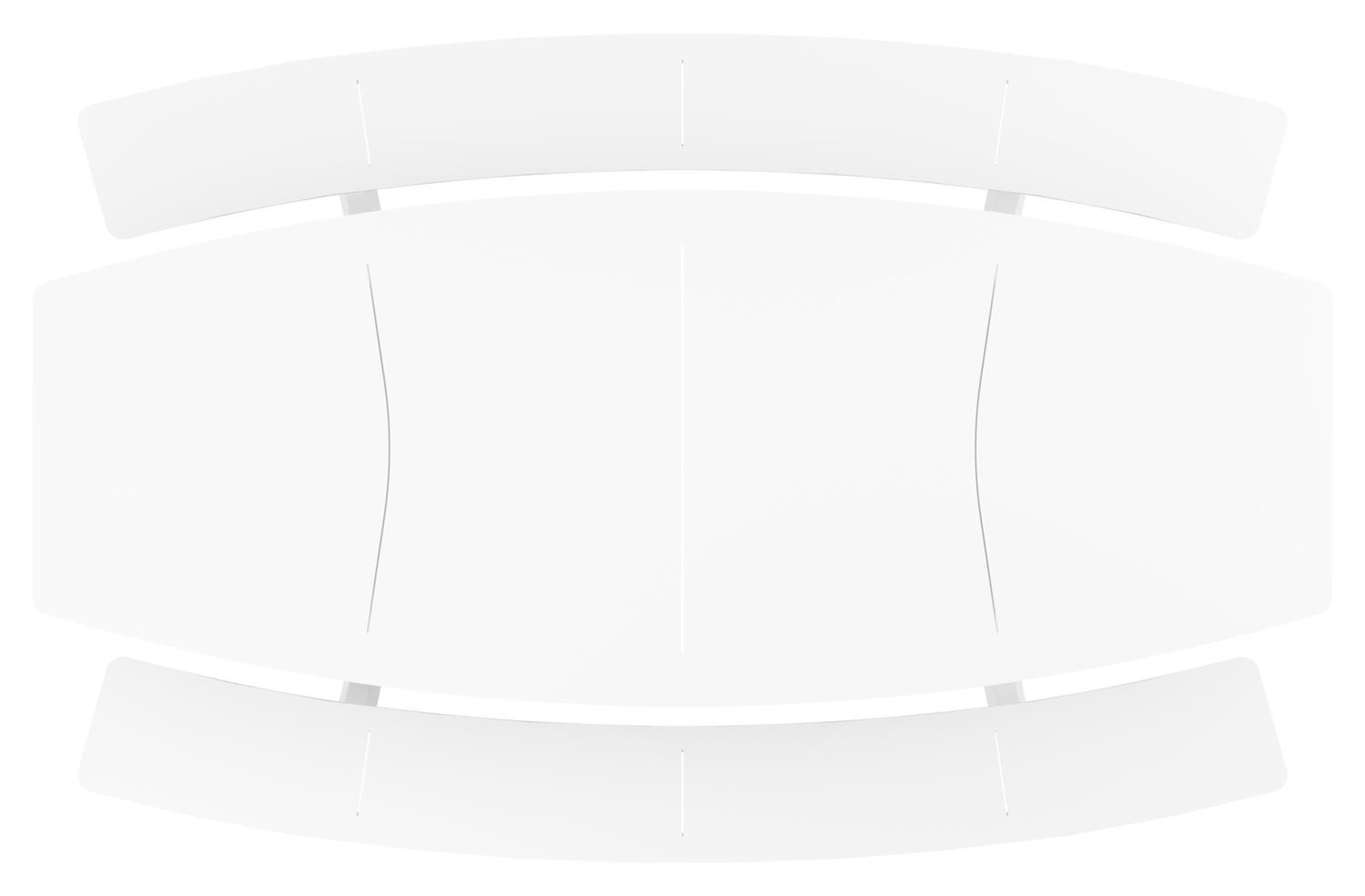 Table de pique-nique Forno forme de bateau en aluminium blanc - Lg. 280 x Lrg. 192 x Haut. 72 cm