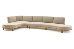 Chaise longue rechts + 3-zit organisch