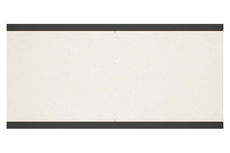 Calobra rechthoekige uitschuifbare tuinset in zwart aluminium en sintered stone crema minerale met 10 Zamora tuinstoelen