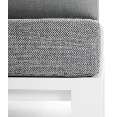 Turino loungehoek in wit aluminium met grijs weather+ softtouch kussens