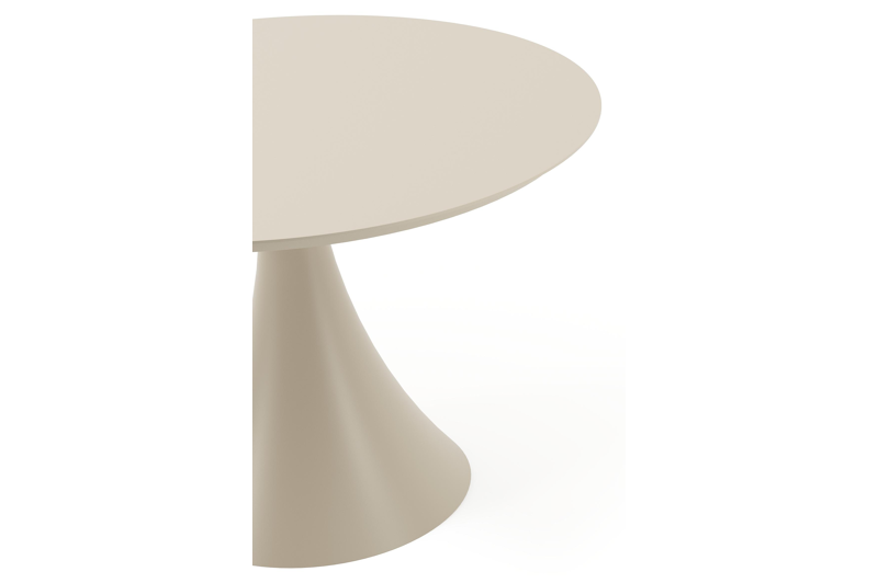 Fano tuintafel rond in beige aluminium - Dia. 110 cm