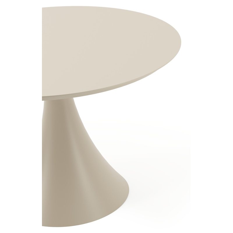 Fano tuintafel rond in beige aluminium - Dia. 110 cm