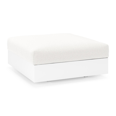 Como poef in wit aluminium met soul optik all weather solica kussen