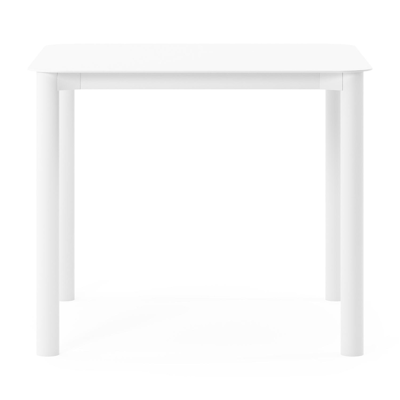 Table de jardin Orso carré arrondi en aluminium blanc - Lg. 90 x Lrg. 90 x Haut. 75 cm
