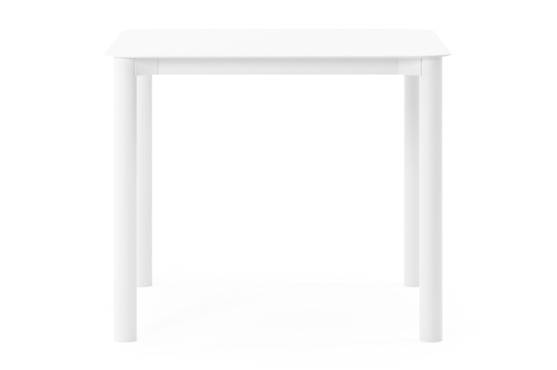 Orso tuintafel afgerond vierkant in wit aluminium - L 90 x B 90 x H 75 cm