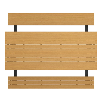 Mundo  picknicktafel in zwart aluminium en polywood tafelblad - L 200 x B 173 x H 74 cm