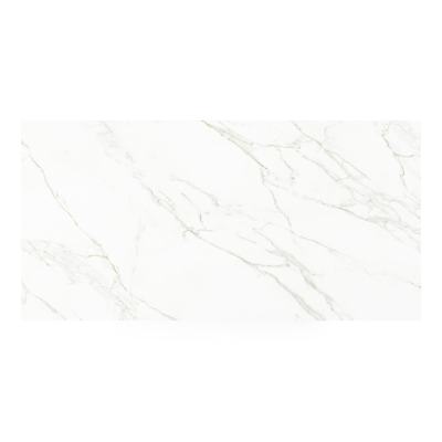 Nano tuintafel rechthoekig in zwart aluminium en volkeramiek Calacatta - L 200 x B 100 x H 75 cm