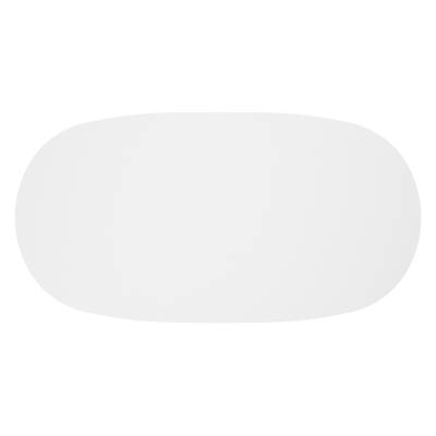 Amico loungetafel bombo in wit aluminium en volkeramiek Arctic White - L 171 x B 89 x H 24 cm